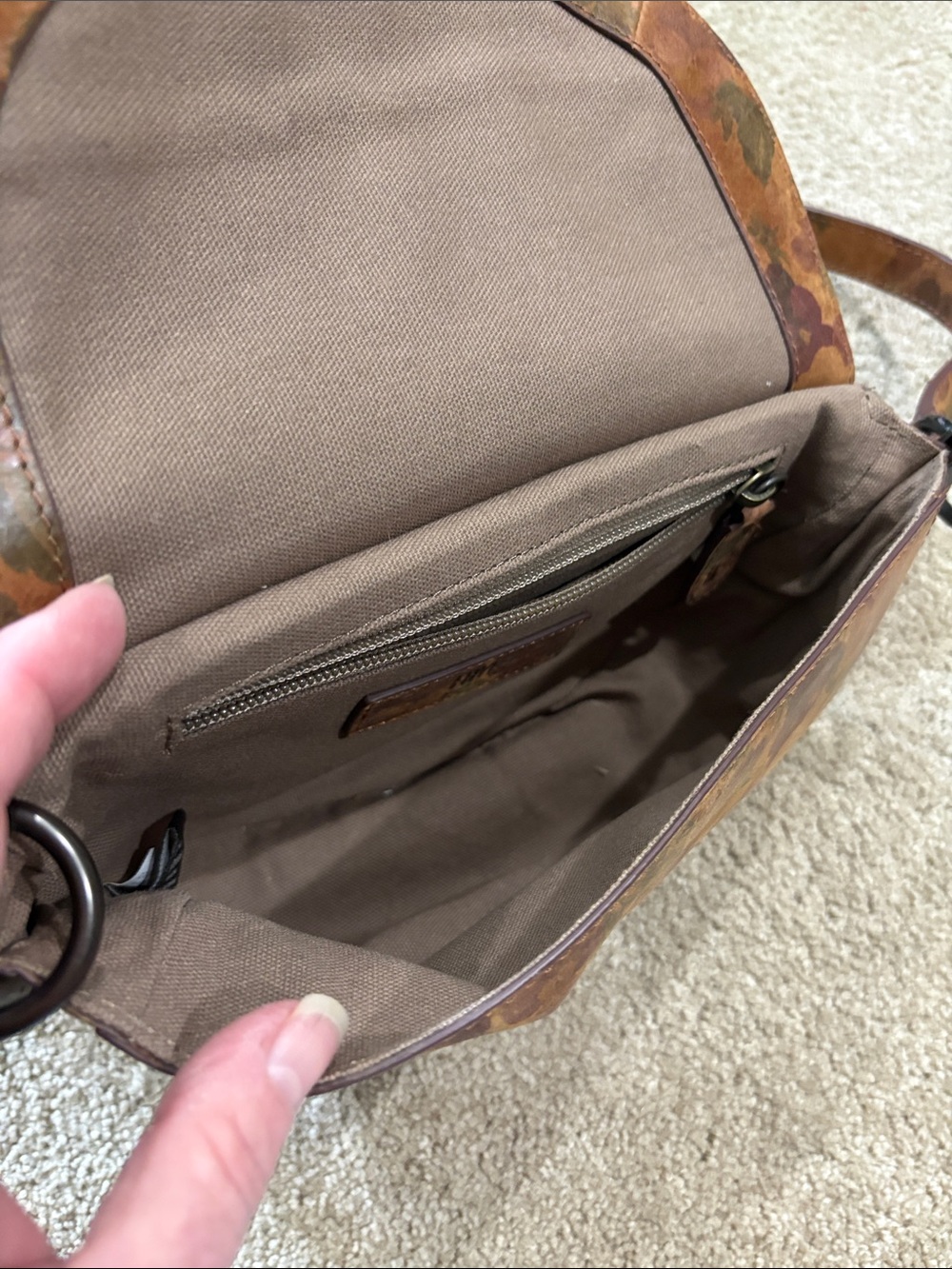 Frye Brown Floral-Print Leather Crossbody - Picture 4 of 4